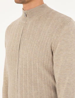 Kum Melanj Slim Fit Fermuarl_ Triko H_rka