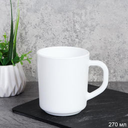 Кружка 270 мл ШТУЧНО гладкая / WUT270 (white) /уп 6/48/ АКЦИЯ