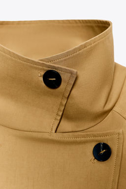 ZW COLLECTION MINIMAL SHORT TRENCH COAT