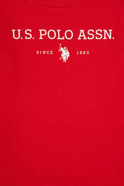 Erkek _ocuk K_rm_z_ Bisiklet Yaka Sweatshirt Sepette S_rpriz _ndirim - U.s. polo assn фото 6