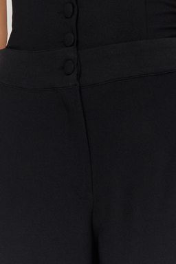 Siyah Korse Detayl? Dokuma Pantolon TPRSS23PL00033