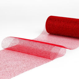 Фатин с глиттером, 15 см, 9±0.5 м, 11±1 г/м², красный №20