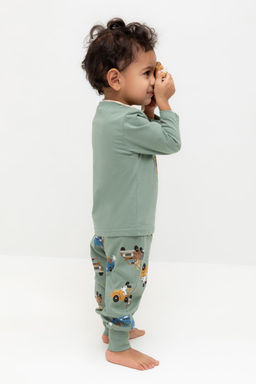 К 1606/милитари,собачки в машинках пижама д/дет яс