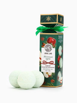 Цена за 2 шт. Бомбочки для ванны с ароматом яблочного пунша, 3?40 г, URAL LAB
