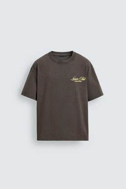CAMISETA RELAXED FIT ESTAMPADOS LAVADOS / Gris antracita