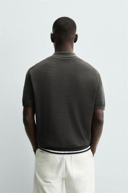 TEXTURED KNIT POLO SHIRT - Zara фото 3
