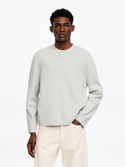 Jersey relaxed fit en mezcla de algod?n