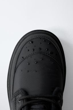 QUILTED LACE-UP ANKLE BOOTS - Zara фото 4