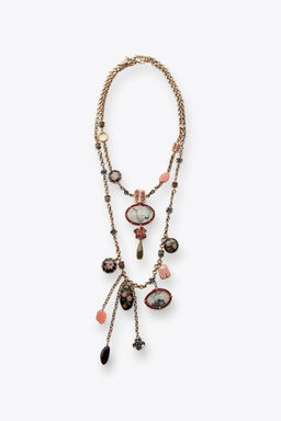 PACK OF 2 RESIN CHARM LINK NECKLACES - Zara фото 3