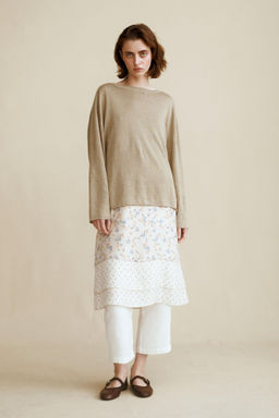 JERSEY PUNTO 100% LINO CREATED BY CARAMEL LONDON X ZARA / Khaki