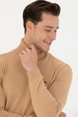 U. S. Polo Assn Мужской базовый свитер песочного меланжа - U.s. polo assn фото 9