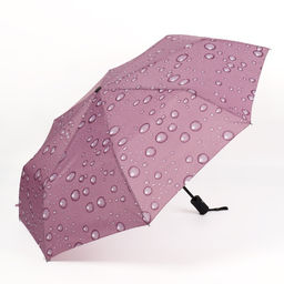 Зонт автоматический Капли, 3 сложения, 8 спиц, R = 47 см, рисунок МИКС
