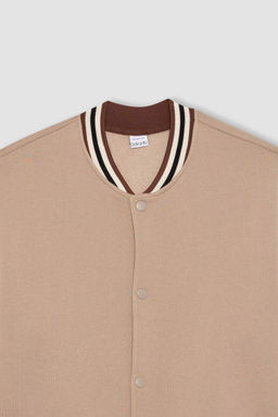 Кардиган-бомбер Relax Fit с воротником-стойкой - Defacto фото 8