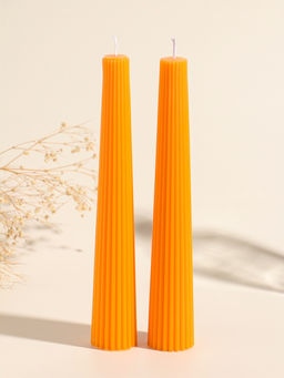 Набор свечей, 3.5х23 см, 2 шт "Башня" апельсин 4х9,5х25 см