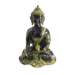 Будда с чашей дарующий бессмертие Antique Green Бронза h-25см L-19см 3,240кг - Сандаловый дом фото 3