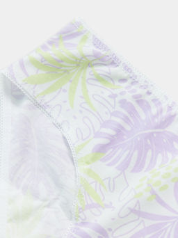 Цена за 2 штуки! Трусы для девочек слипы белые с принтом листья - Mark formelle фото 3