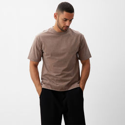 Футболка мужская MINAKU, коричневый, р-р 52-54