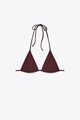 TRIANGLE DIAMANTE BIKINI TOP - Zara фото 6