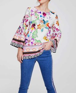 Блузка, пестрая - Linea tesini фото 6