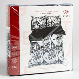 Постельное бельё Этель евро Rock star 200х217 см, 220х240 см, 70х70 см -2 шт, 100% хлопок, бязь 125 г/м2  фото 5