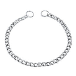 Ошейник - удавка металлический однорядный, 65 см, толщина проволоки 3,5 мм, плоское звено - Пижон фото 2