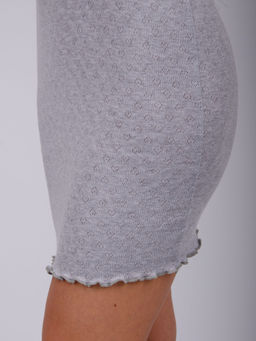 Сорочка "Ажур 4" серая, рибана