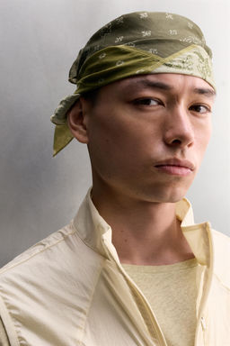 BANDANA PATCHWORK RAMIO - ALGOD?N / Verde - Zara фото 2