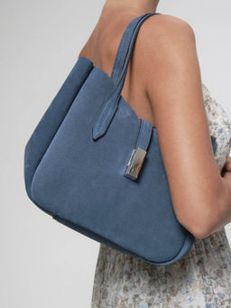 Замшевая сумка Sophie DBR 31059 синий туман  фото 10