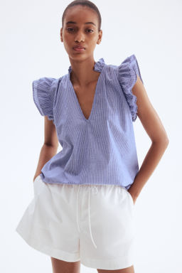 Blusa con ribetes de volante - H&m фото 5