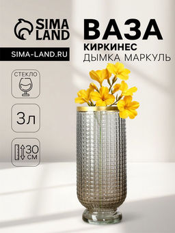 Ваза для цветов «Киркинес», 3 л, 30×13 см, стекло