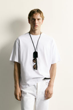 CAMISETA RELAXED FIT BORDADO / Blanco - Zara фото 2