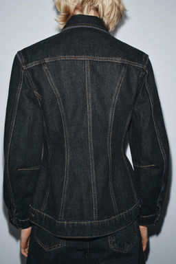 ZW COLLECTION FITTED DENIM JACKET - Zara фото 3