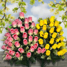 Розы, ОГРОМНЫЙ букет 36 голов, высотой 70 см - Buro фото 3