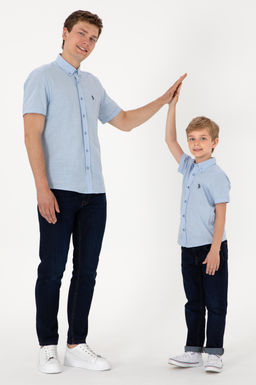 Erkek _ocuk A__k Mavi K_sa Kollu G_mlek Sepette S_rpriz _ndirim - U.s. polo assn фото 2