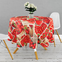 Урожай Скатерть д146см, диаметр стола до 105см, на 6 персон, хлопок Премиум 186г/м2, Домашняя мода (Россия)  фото 5
