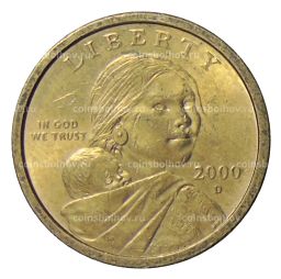 1 доллар 2000 года D США Сакагавея  Парящий Орел