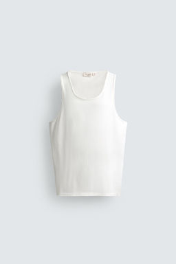 CAMISETA TANK REGULAR FIT MEDIUM WEIGHT / Blanco - Zara фото 6