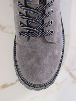 Ботинки 327.22511gr.Серый замок замша/Шерсть