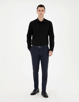 Siyah Regular Fit Uzun Kollu G_mlek