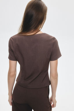 Top con botonadura frontal - H&m фото 6