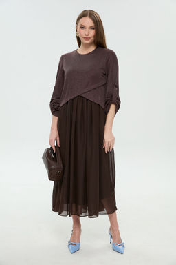 Платье NIKVA н740-28 горький шоколад