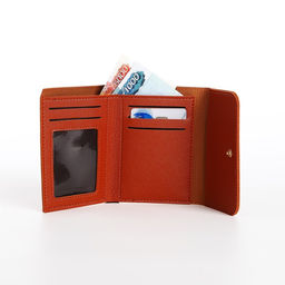 Кошелёк на кнопке, цвет рыжий - Simaland фото 5