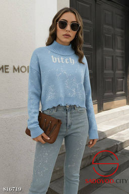 Свитер женский с надписью - Bruno фото 4