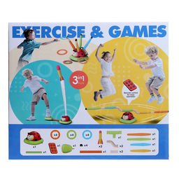 Тренажер - игра 3 в 1 «Божья коровка», электронная скакалка, кольцеброс, ракетница