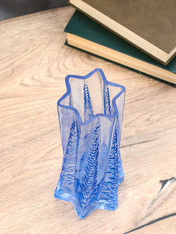 Ваза Флоранс, 25?11?9 см, стекло, голубая