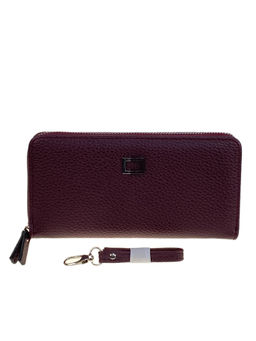 Женское портмоне из искусственной кожи, цвет бордовый