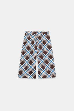 LONG CHECKED BERMUDA SHORTS - Zara фото 8