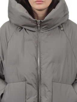 305 DARK GRAY Пальто зимнее стеганое женское (200 гр. холлофайбер) - Fashion фото 4