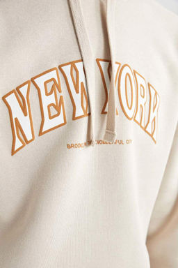 Толстовка обычного кроя с капюшоном и принтом - Defacto фото 6