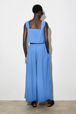 MONO WIDE LEG CON TEXTURA Y ESPALDA DESCUBIERTA - H&m фото 6